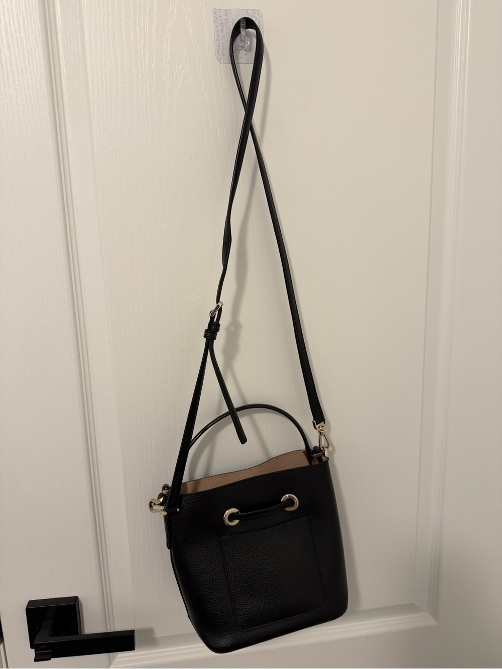 kate spade Black Pebbled Leather Drawstring Crossbody Bucket Bag - Picture 3 of 8